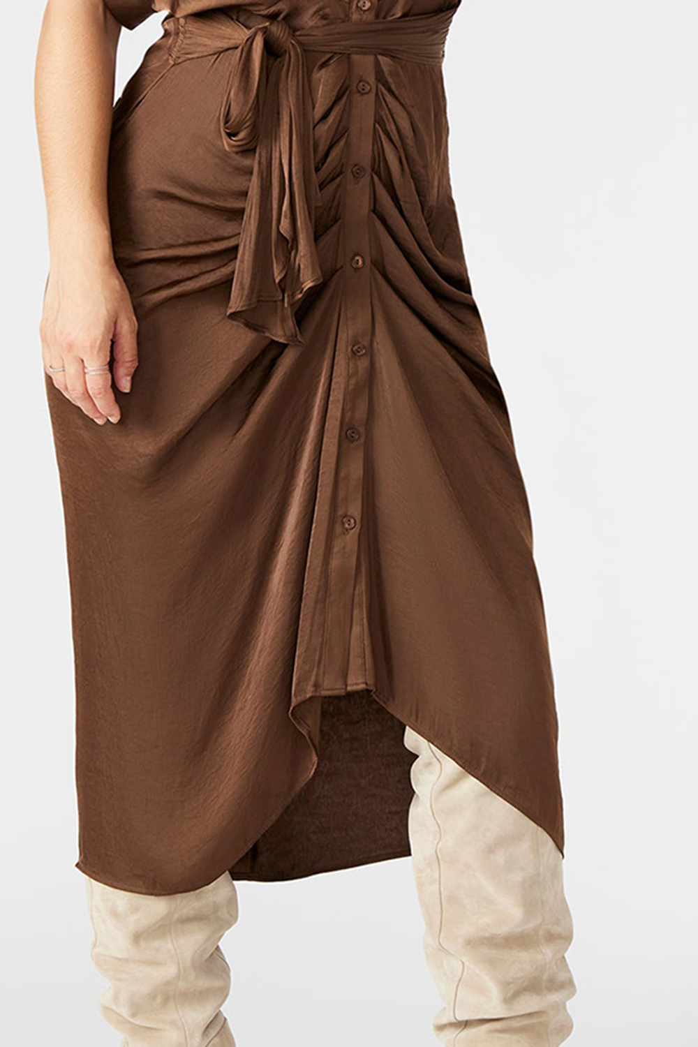 HIGH-LOW HEM DRESS BLACK
