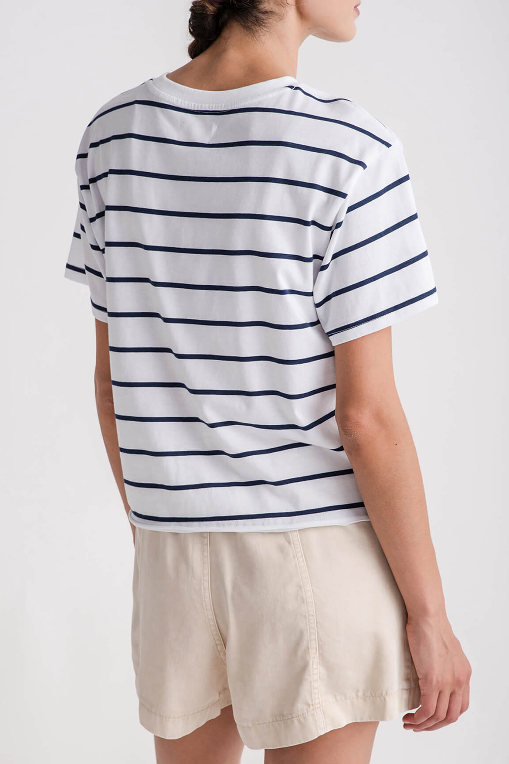 Thread and Supply Katelin Stripe Tee - whitenavy stripe