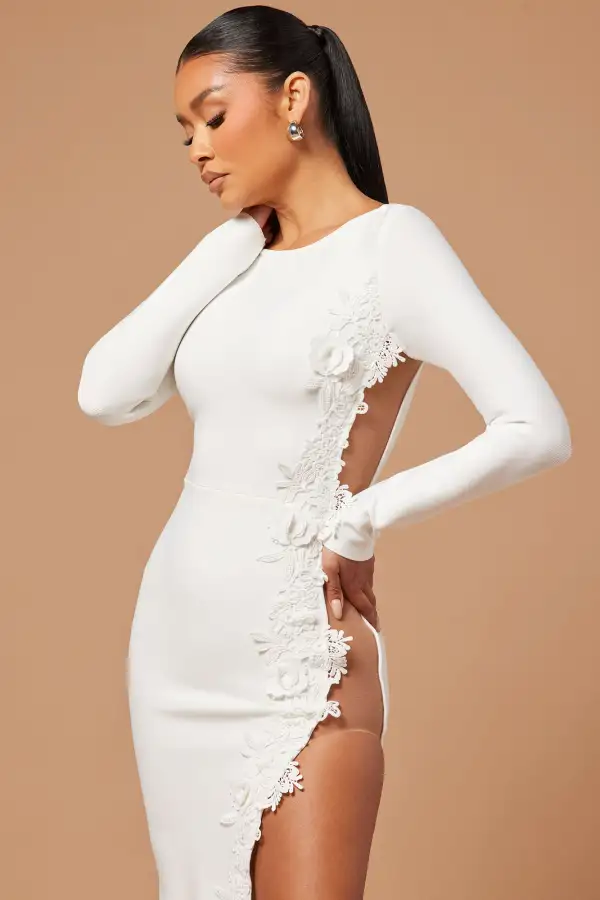Caterina Bandage Gown - White