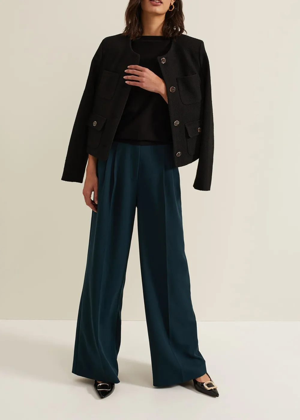 Simple Solid Color Round Neck Top
