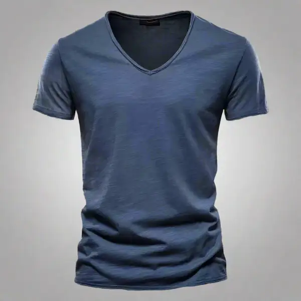 Open Neck Classic Knit Tee