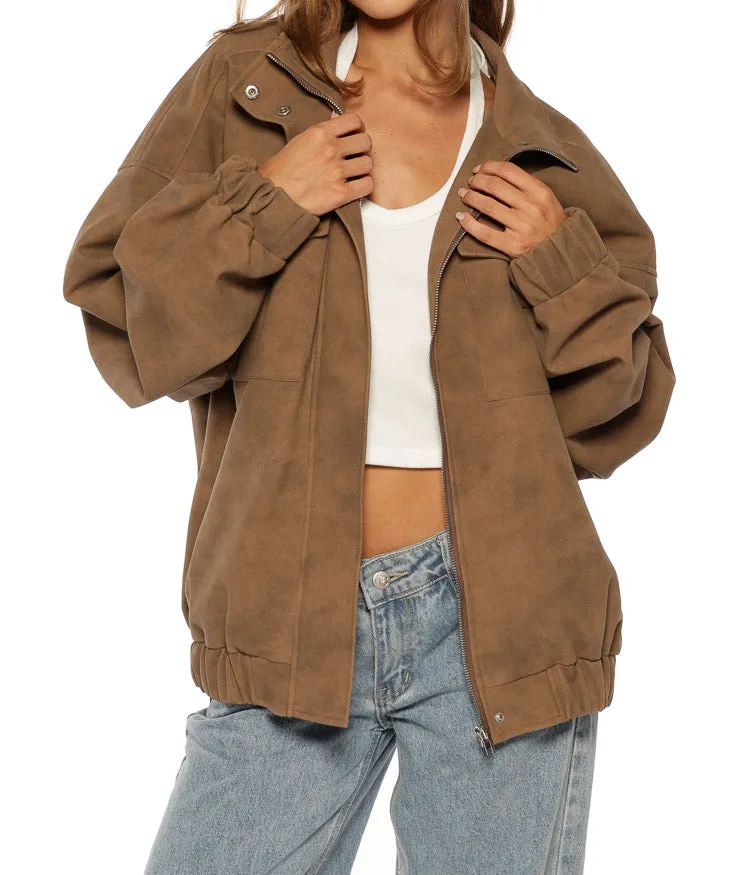 Funnel Neck Oversized Funnel Jacket