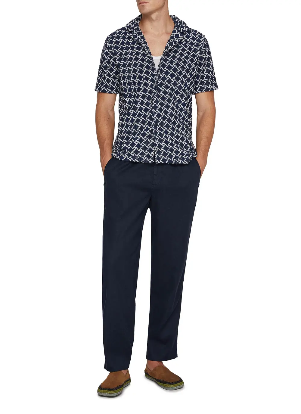 Daily Soft Straight Comfortable Dark Blue Pants
