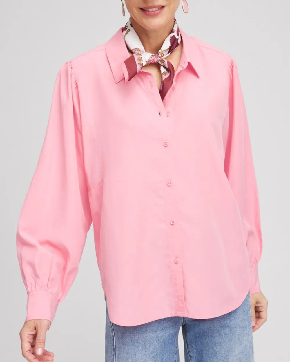 Pink Long Sleeve Button Down Shirt