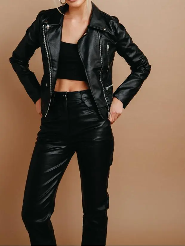 Faux Leather Jacket