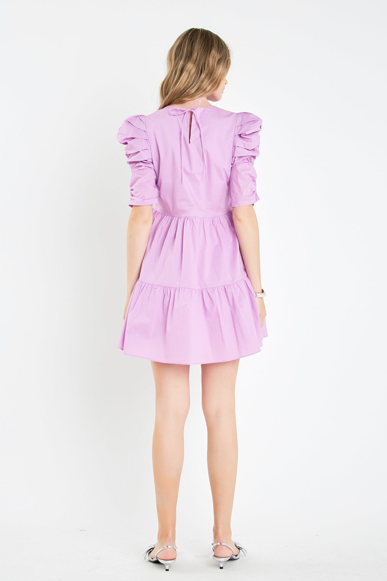 Tiered Puff Sleeve Mini Dress