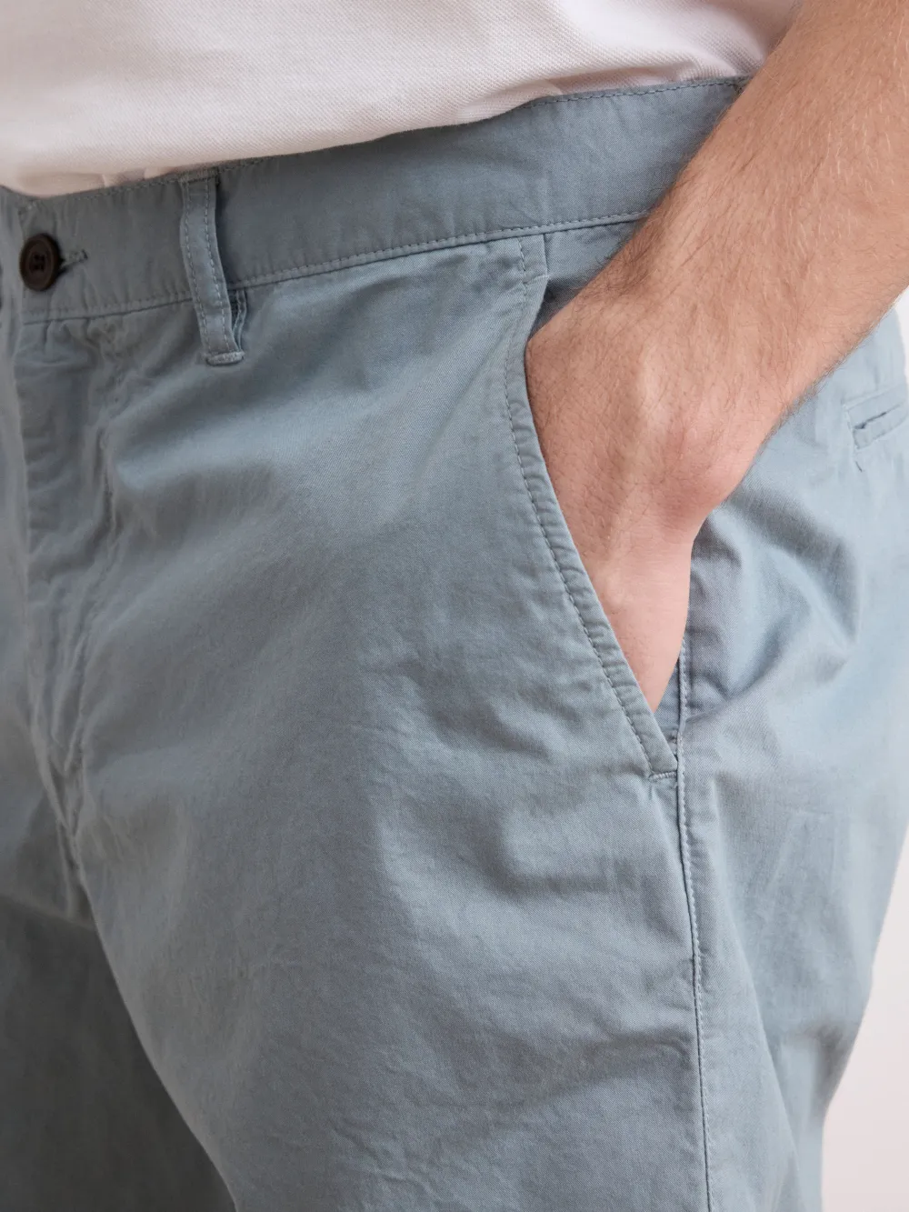 Celadon Green Regular Fit Short