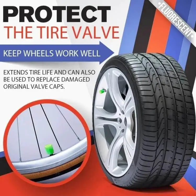 Glow-in-the-Dark Valve Stem Caps