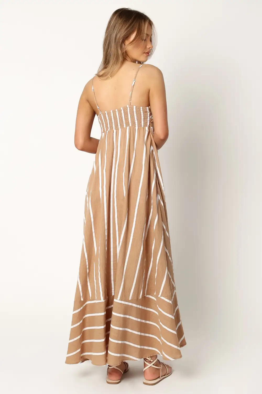 Brea Maxi Dress - Tan Stripe