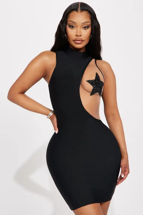 Alexis Bandage Mini Dress - Black