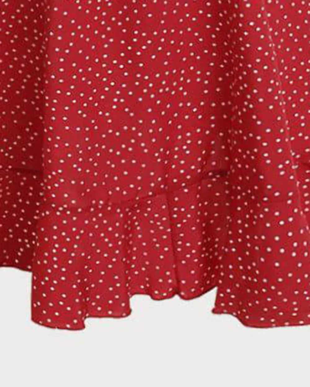 Ruffled Red Polka Dot Dress