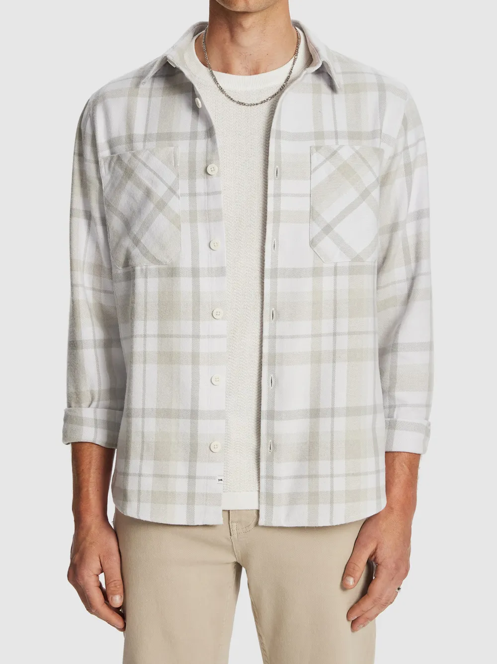 Light Plaid Long Sleeve Shirt