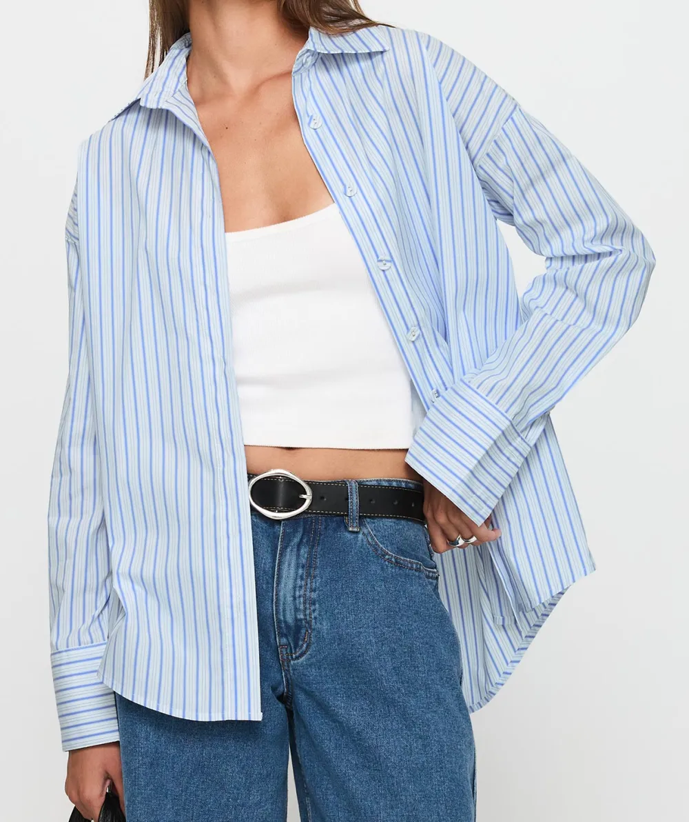 Clean Cut Button Up Collared Shirt