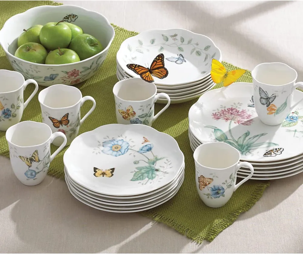 Lenox 865075 Butterfly Meadow 28-Piece Dinnerware Set