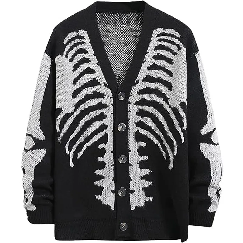 Jacquard Halloween Knit Cardigan Unisex