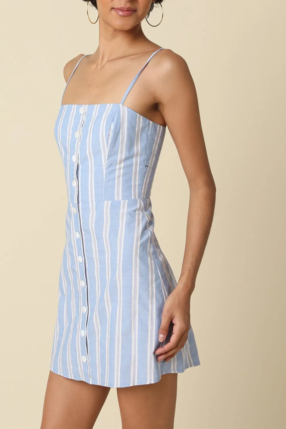 Button Front Mini Dress