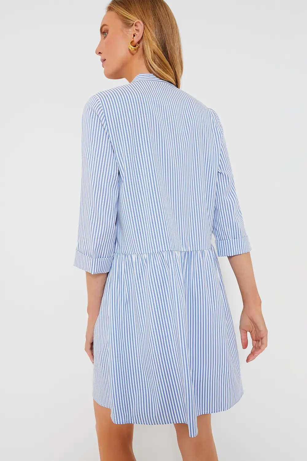 Blue Stripe Royal Shirt Dress