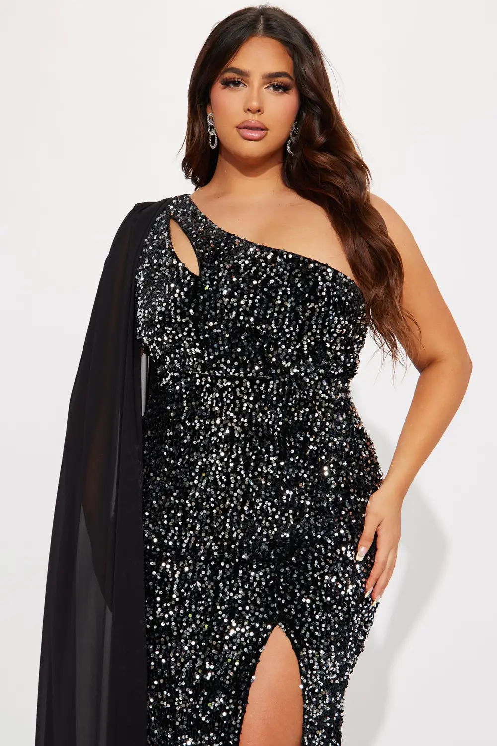 Celest Sequin Gown - Black