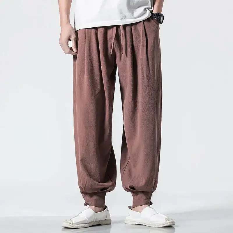 Men's Linen Blend Relaxed Joggers