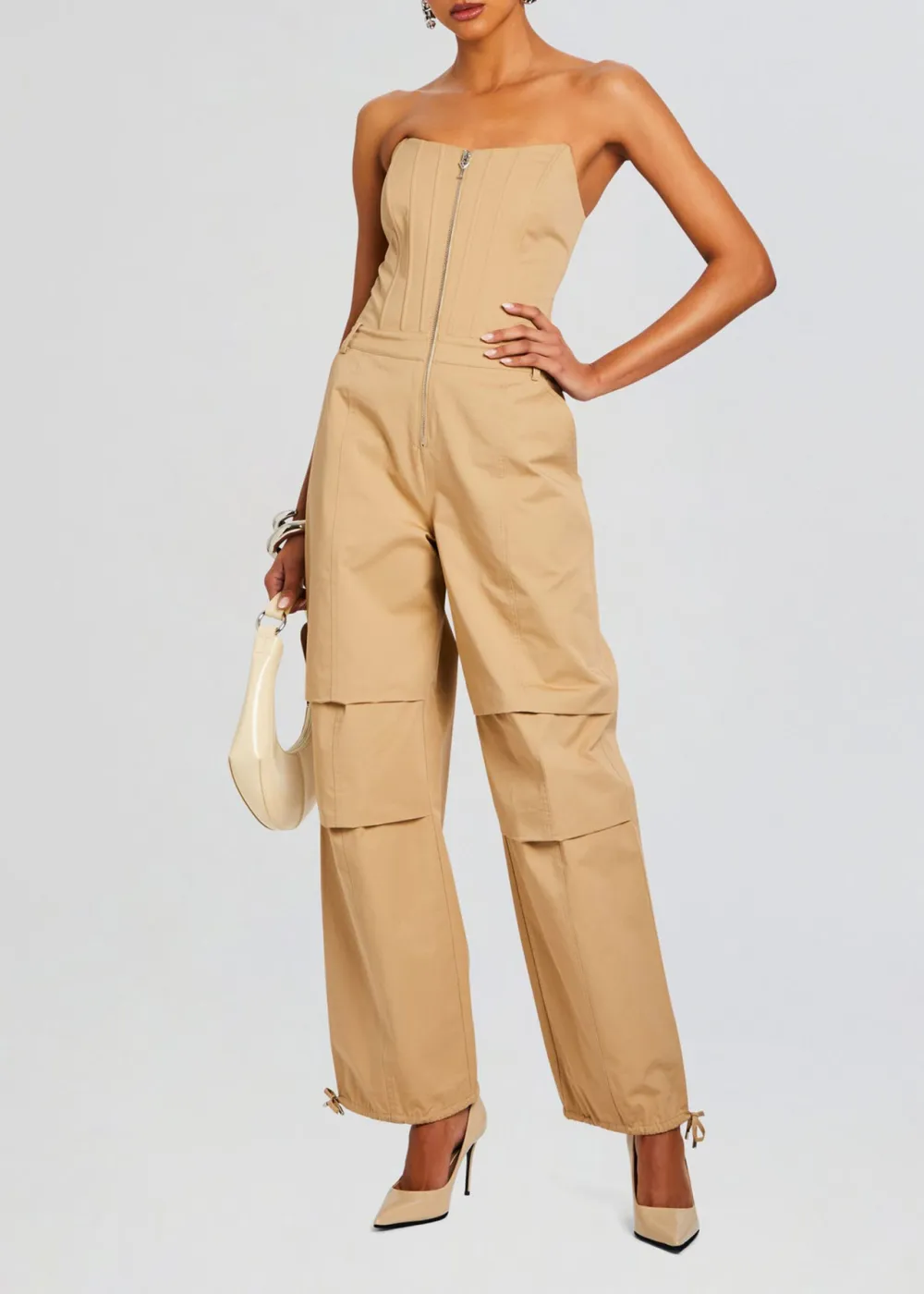 Cargo Zipper Jumpsuit