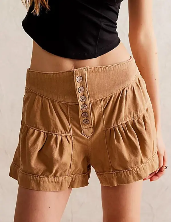 Cotton Denim Shorts