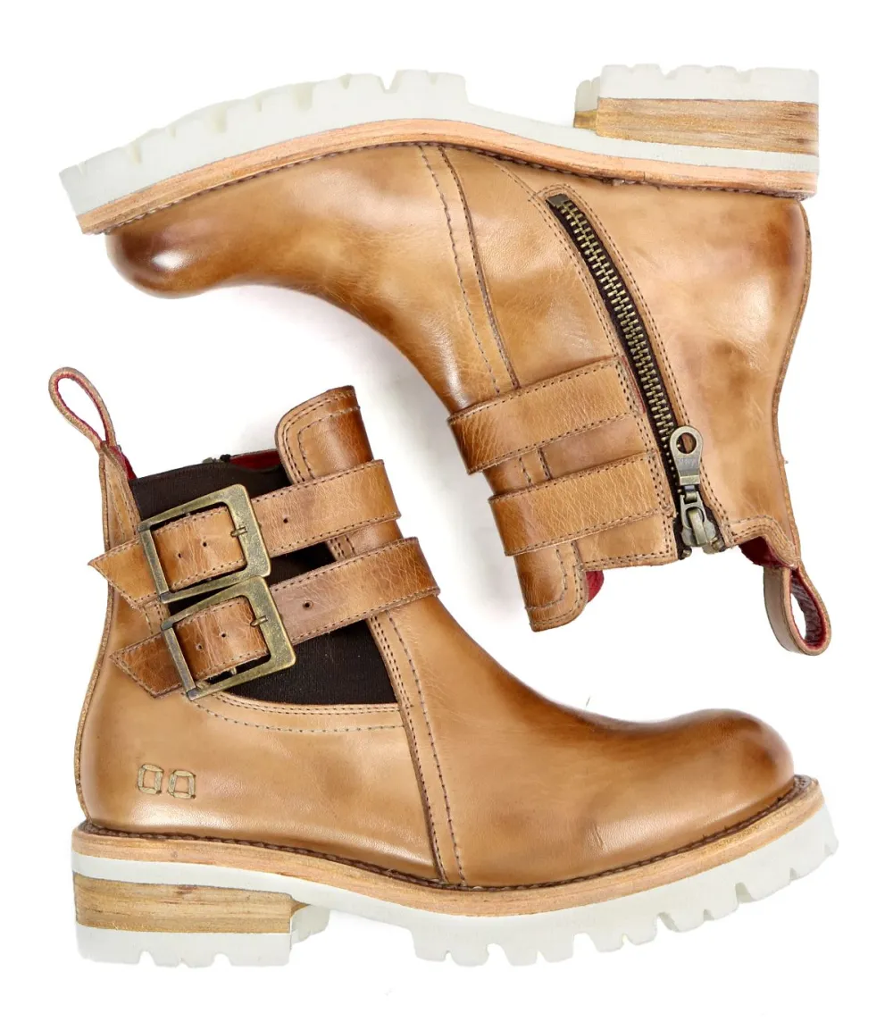 Side-Zip Buckled Rugged Everyday Boots