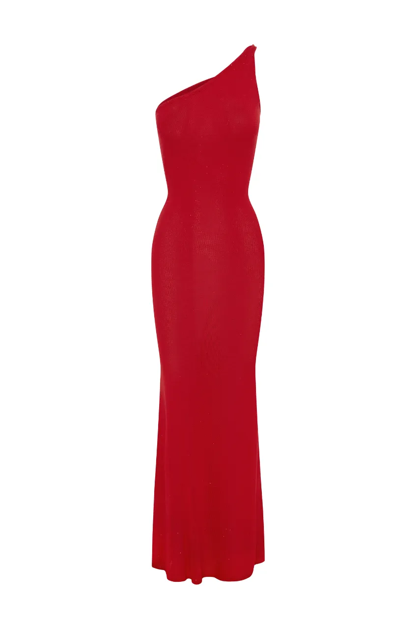 Off-Shoulder Neckline Maxi Dress With Cutout Back