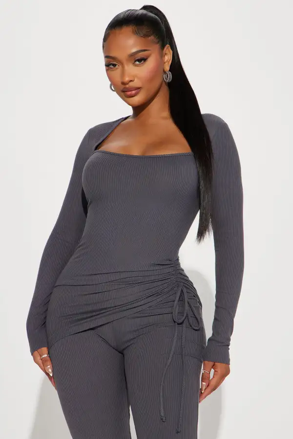 Legally Casual Pant Set - Charcoal