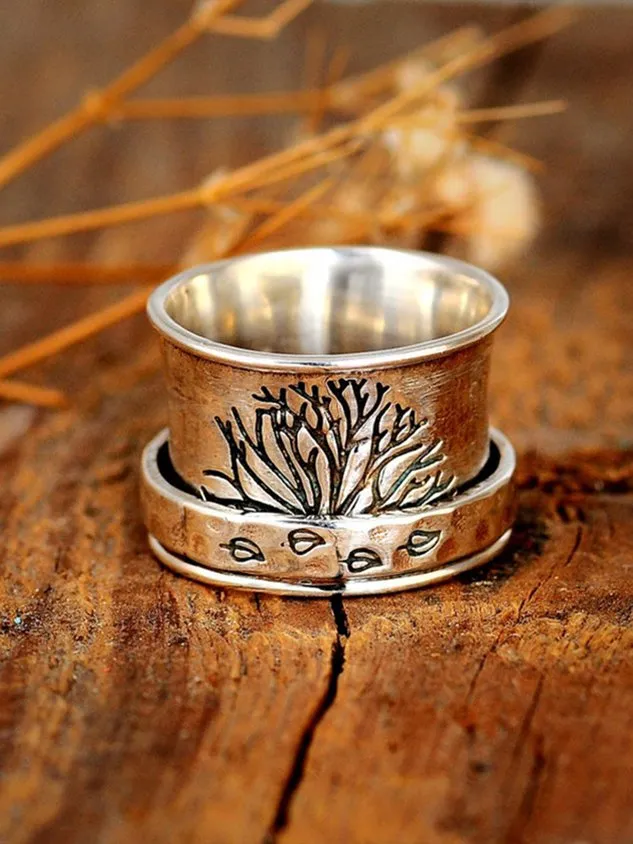 Vintage Alloy Tree of Life Ring