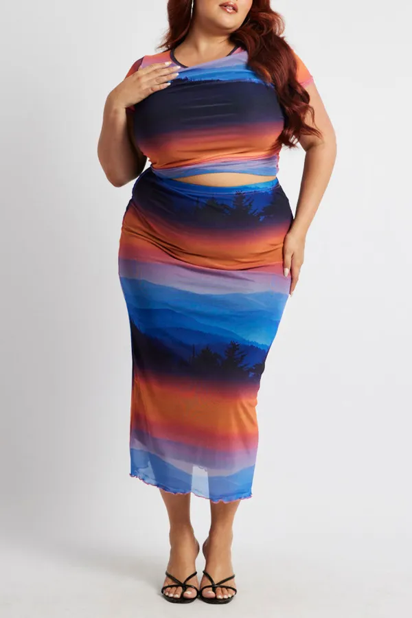 Multi Abstract Mesh Connected Landscape Skirt