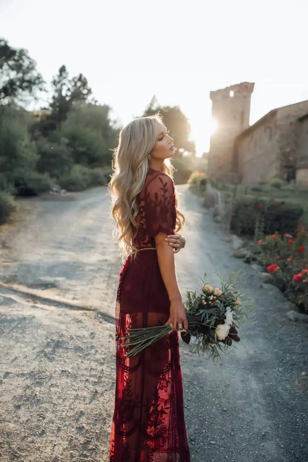 Lace Goddess Boho Maxi Dress