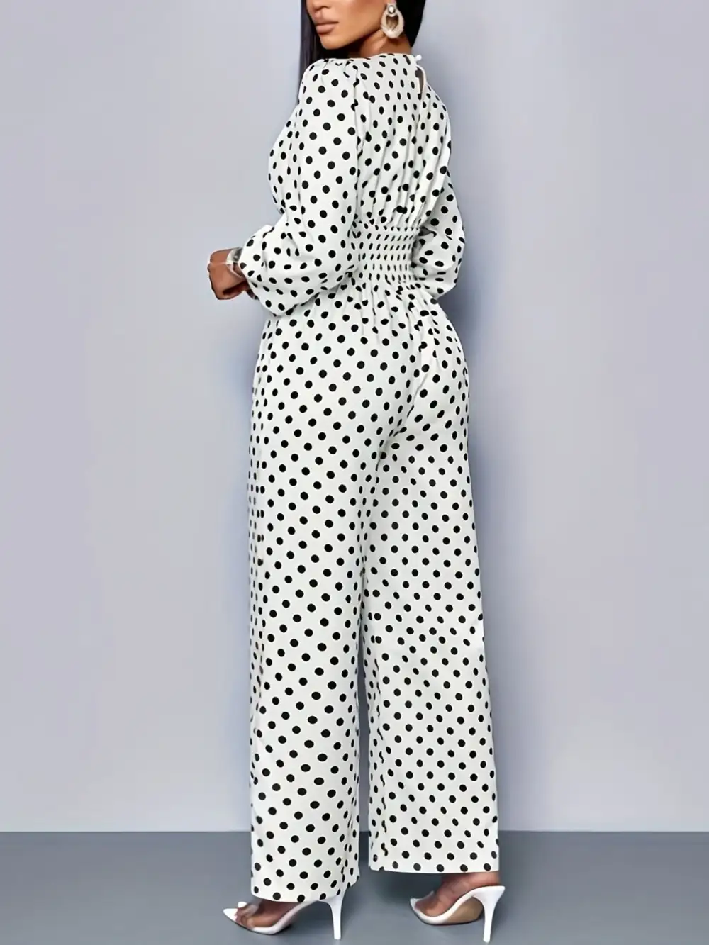 Wide Leg Polka Jumpsuit