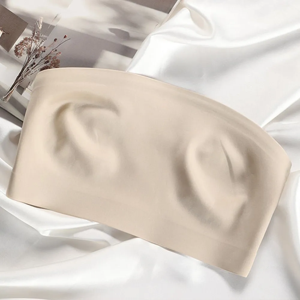 Seamless Strapless Corset Style Bandeau Bra