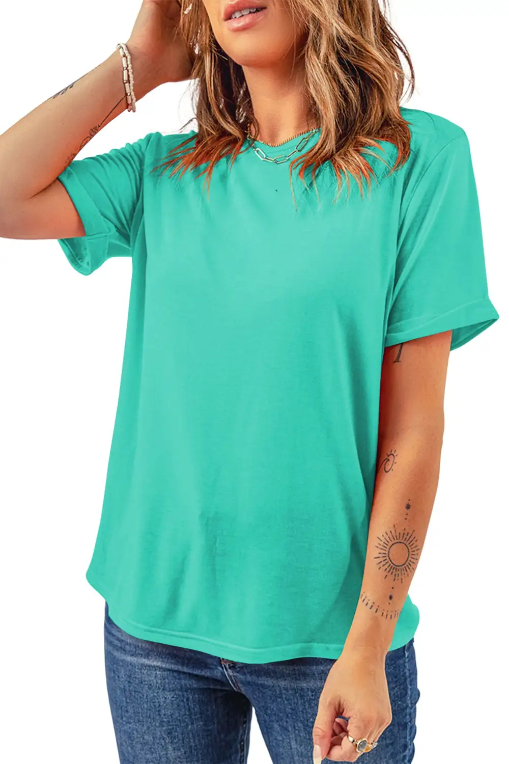 Airy Dolman Crew Neck Tee