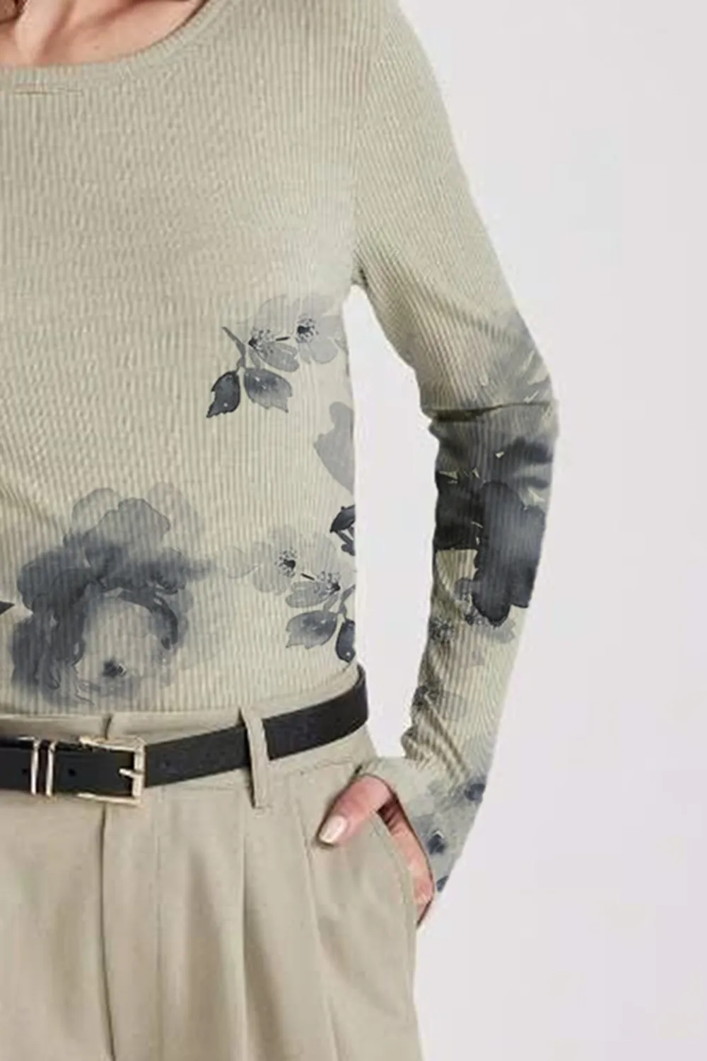 Slim Fit Crew Neck Long Sleeve T-Shirt