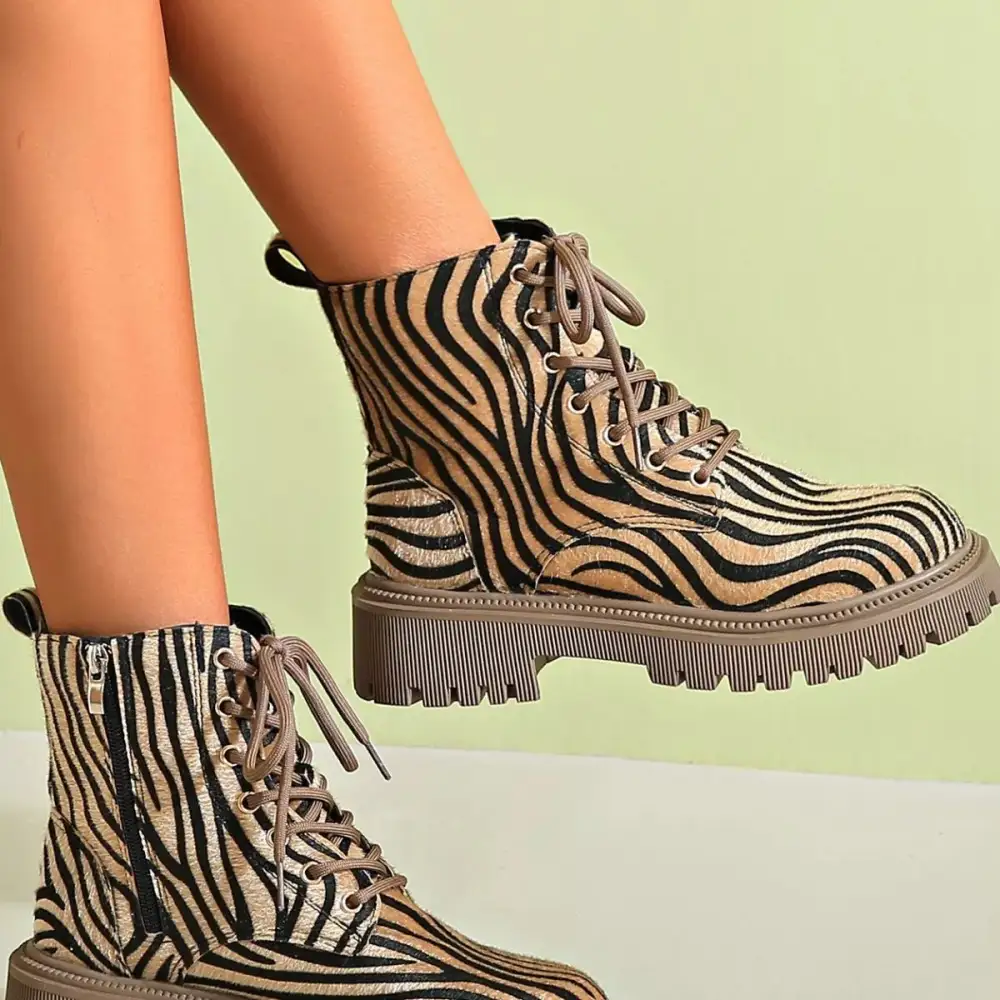 Animal Print Lace Shoes