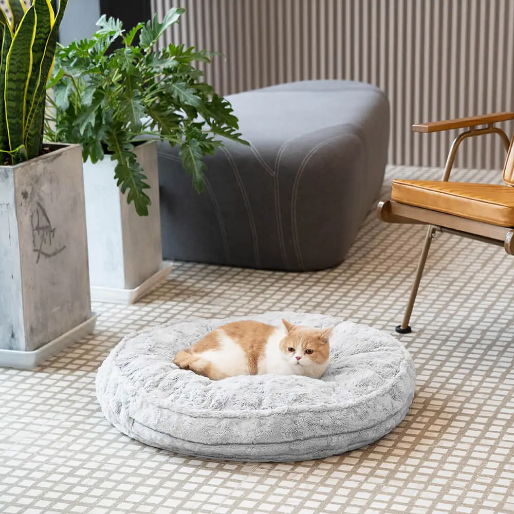 Warming Fluffy Round Cloud Shape Claiming Dog Bed