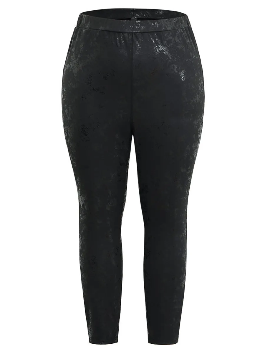 Plus Size Skinny Leather Pants For Women