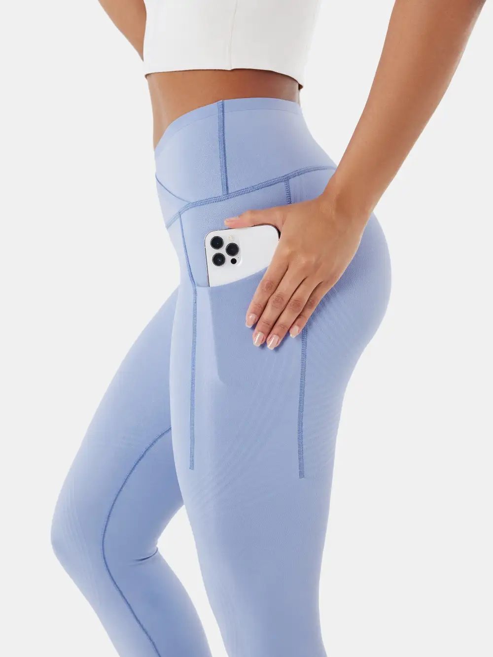 Body Sculpt Faux Leather Side Pocket Leggings