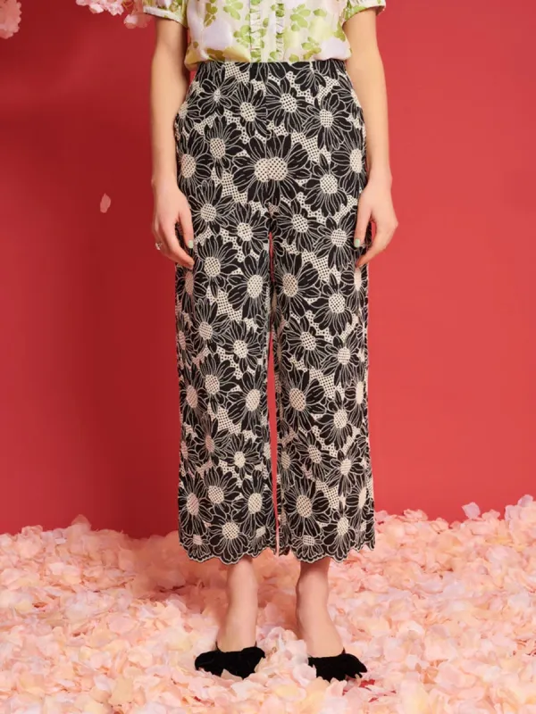 Flower Haze Wide Leg Trousers