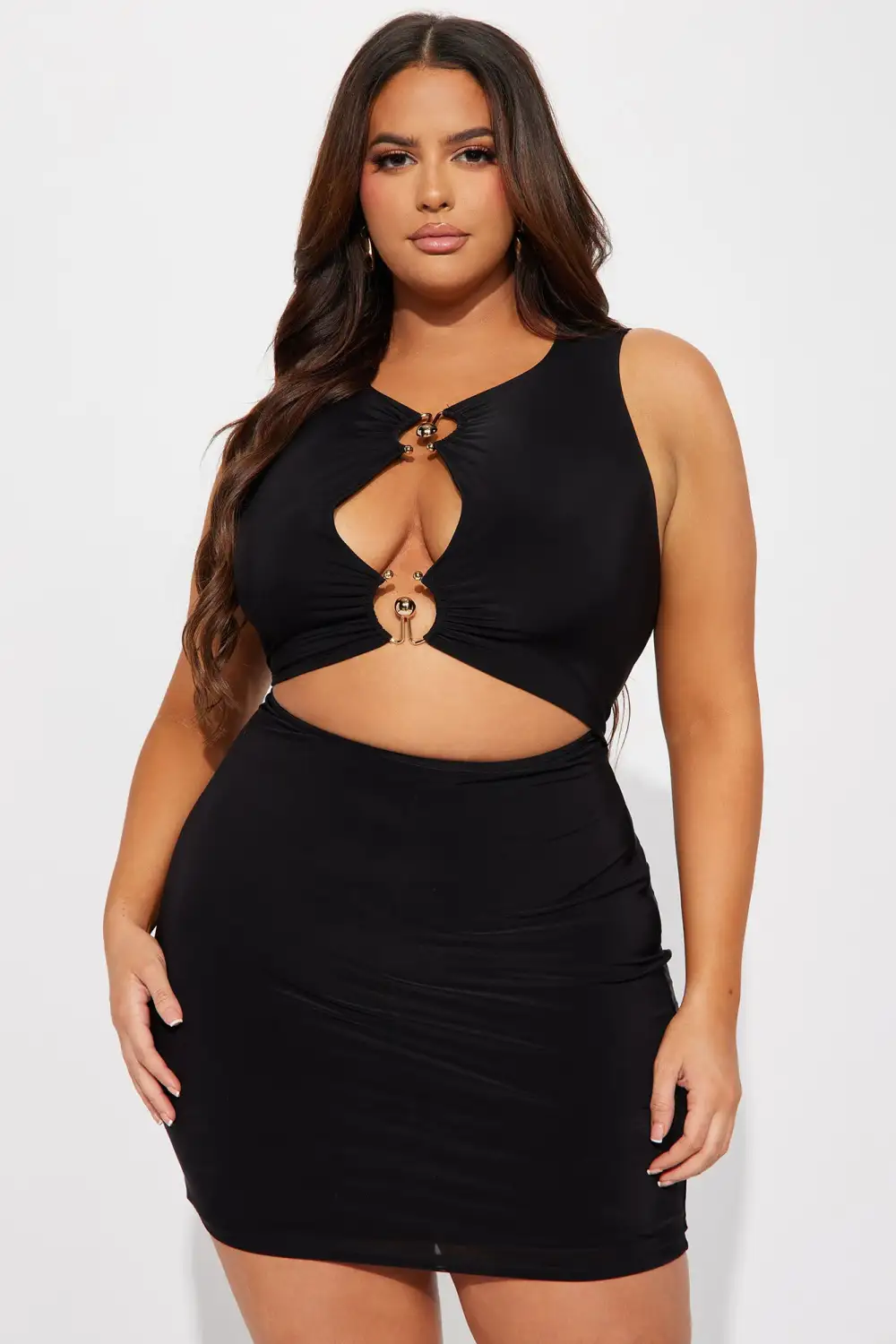 Gabbi Cut Out Mini Dress - Black