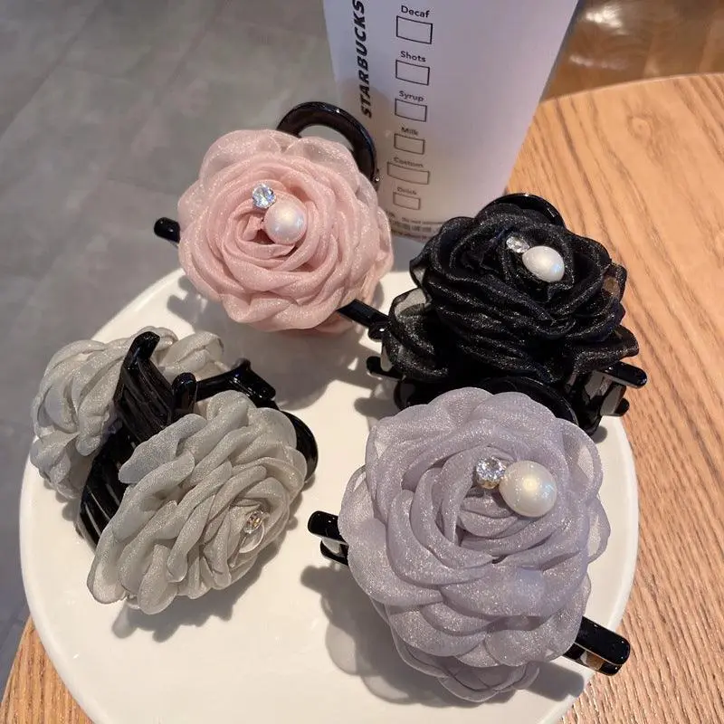 Resin Simple Solid Color Elegant Hair Hair Claw Clip