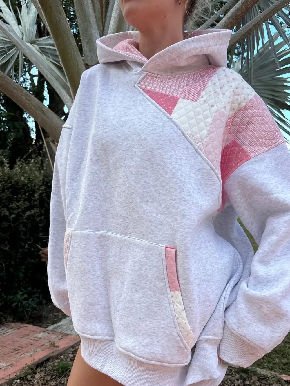 Everyday Quilted Patchwork Hoodie