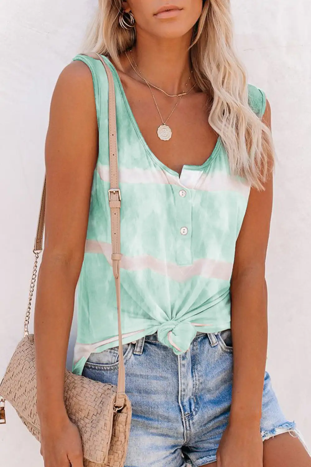 Washed Print Tank Top