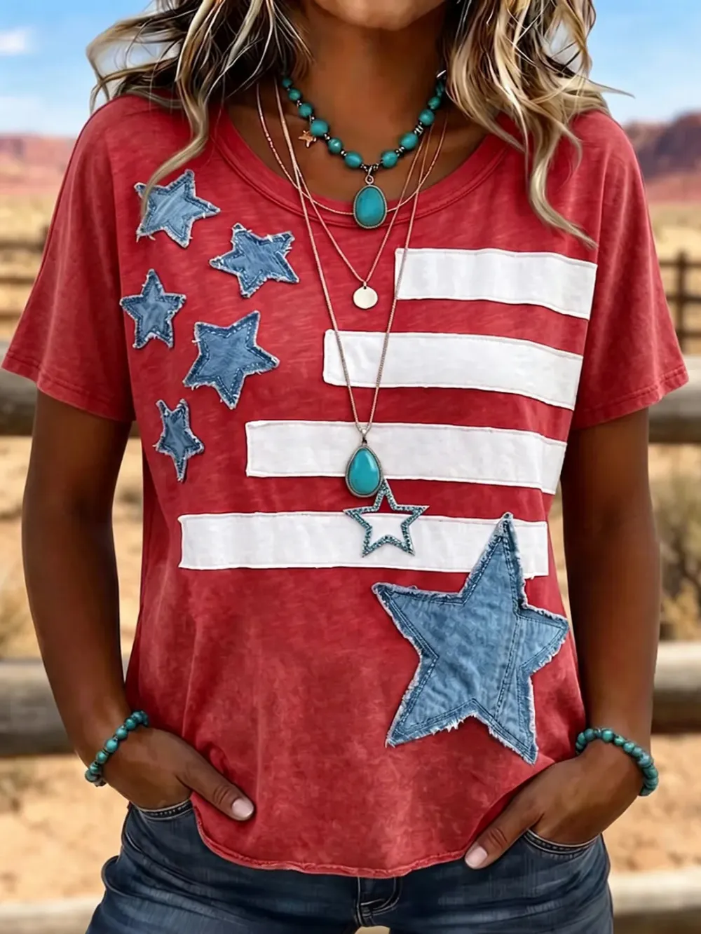 Women'S Retro Dead Print Round Neck T-Shirt
