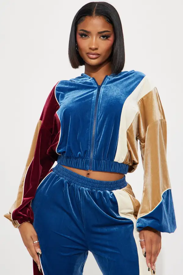 Spare Me A Chance Jogger Set - Blue/combo