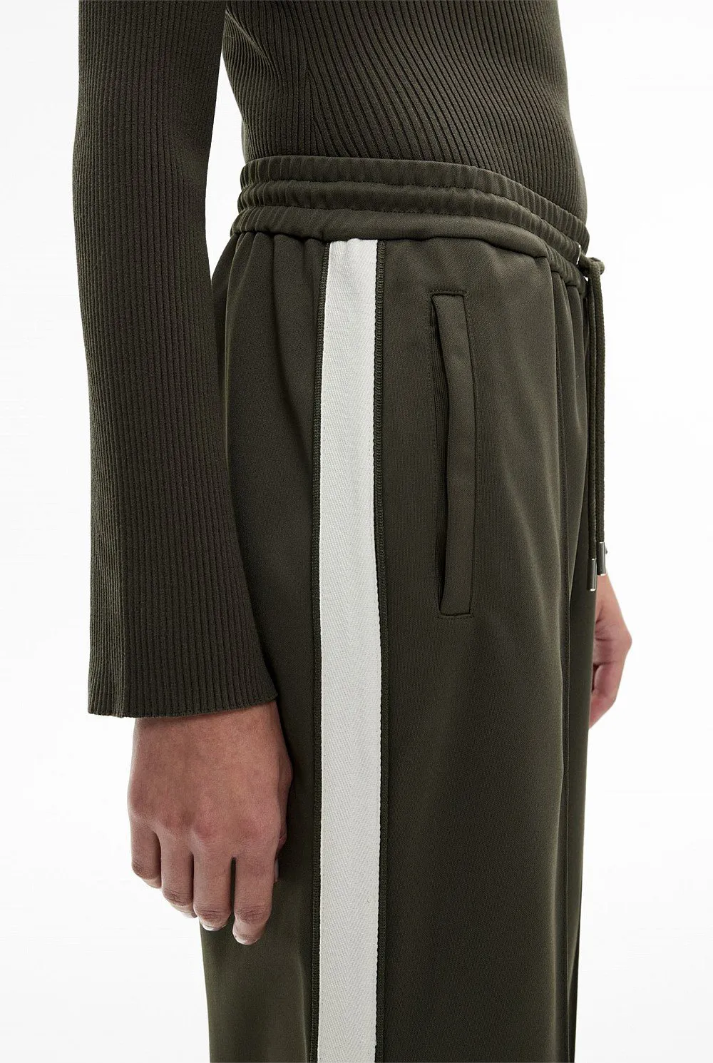 White Striped Sweatpants