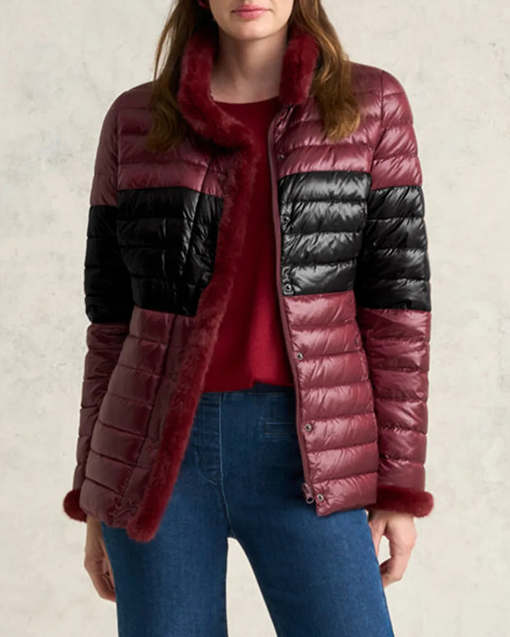 Faux Fur Trim Puffer