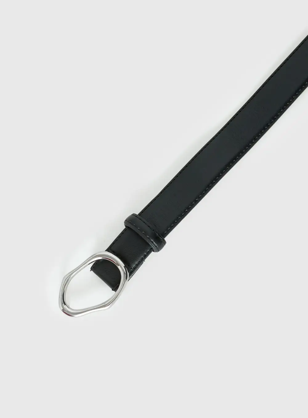 Low Profile Buckle Faux Leather Belt