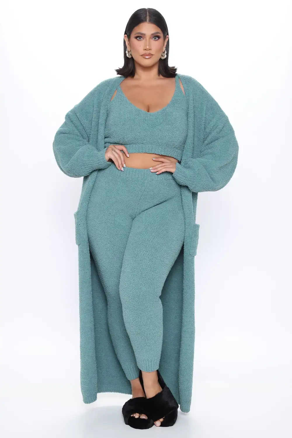 Living In It 3 Piece Legging Set - Teal